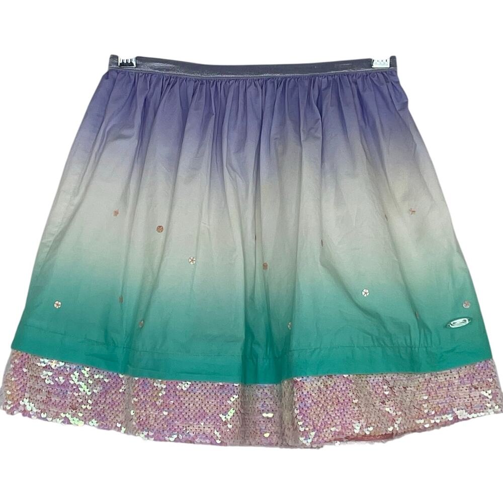 American Girl Ombre Waves Colorful Pink Sequin Girl's Skirt size Small (7/8)